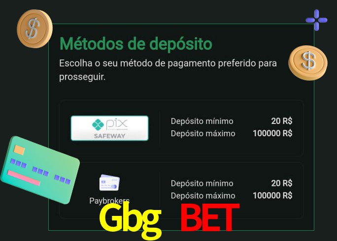 O cassino Gbg Bet oferece uma grande variedade de métodos de pagamento